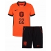 Nederländerna Denzel Dumfries #22 Hemmatröja Barn VM 2026 Kortärmad (+ Korta byxor)